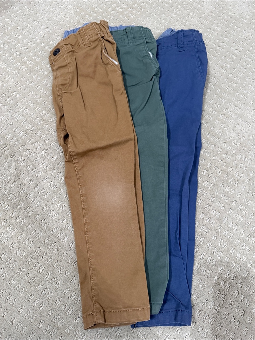 OshKosh B'gosh Boys' Pants Trio - Brown, Green & Blue